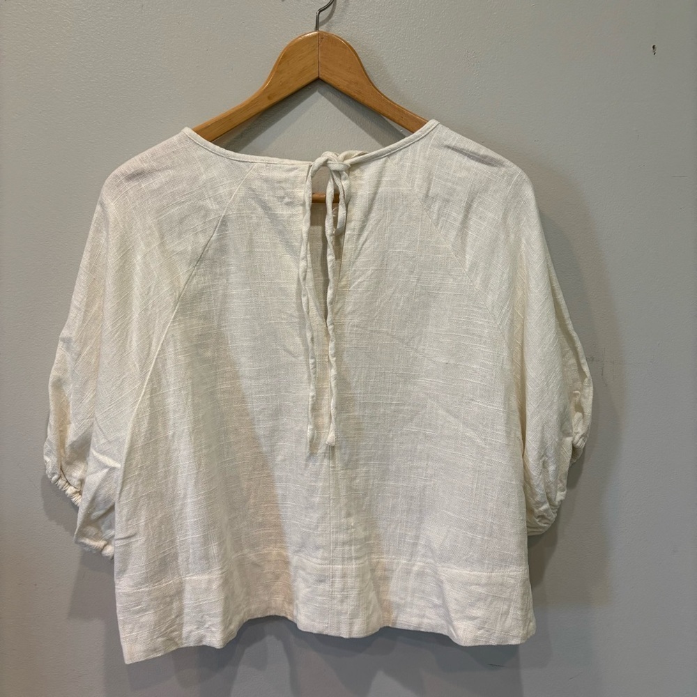 House Of Harlow 1960 Linen Blend Top Women’s Size Large - Picture 4 of 7